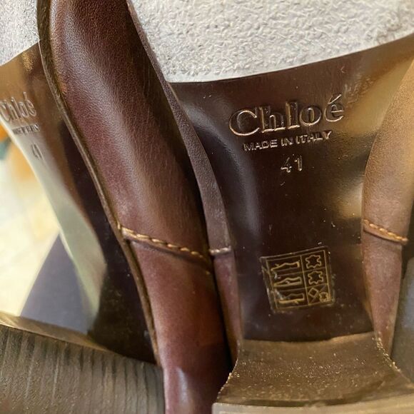 Chloe brown leather boot with wraparound straps- size 41 - Picture 3 of 16